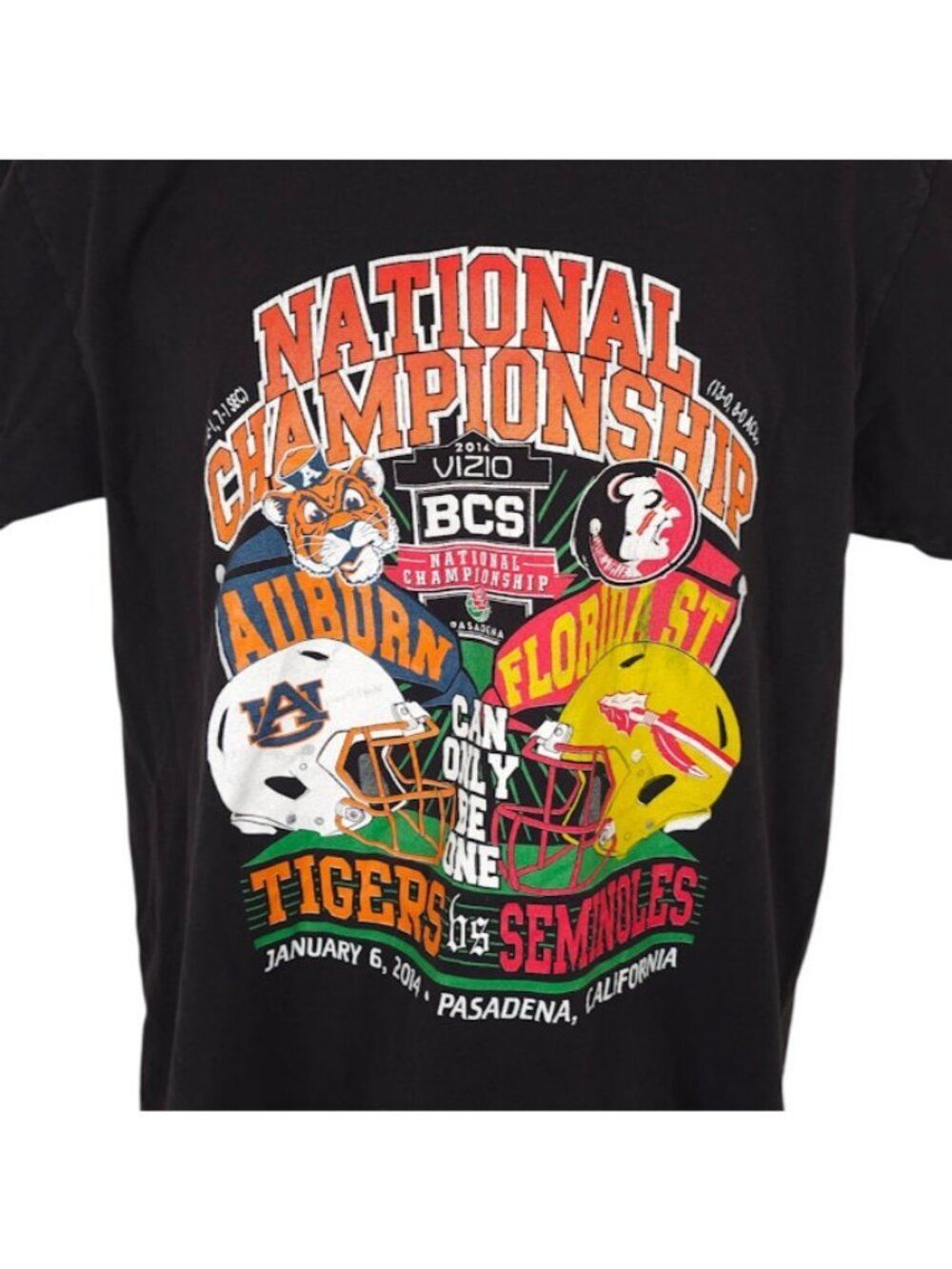 Florida Seminoles T Shirt Mens Size Large Black Auburn Tigers 2014 Championship
